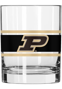 Gold Purdue Boilermakers 14oz Stripe Rock Glass