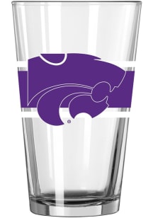 Purple K-State Wildcats 16oz Stripe Pint Glass