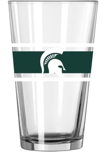 Green Michigan State Spartans 16oz Stripe Pint Glass