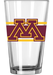 Maroon Minnesota Golden Gophers 16oz Stripe Pint Glass