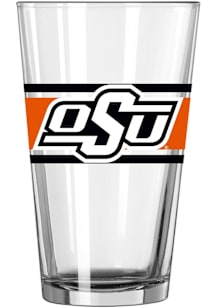 Oklahoma State Cowboys 16oz Stripe Pint Glass - Orange