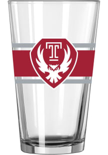 Temple Owls 16oz Stripe Pint Glass