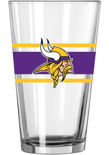 Minnesota Vikings 16oz Stripe Pint Glass