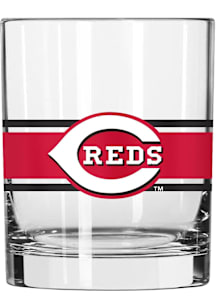 Cincinnati Reds 14oz Stripe Rock Glass - Red