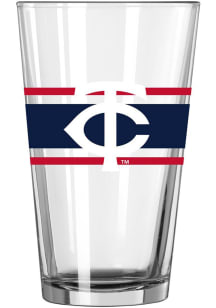 Minnesota Twins 16oz Stripe Pint Glass - Red