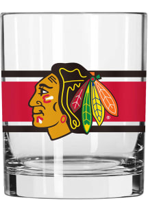 Chicago Blackhawks 14oz Stripe Rock Glass