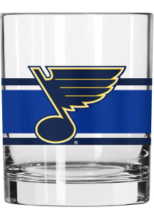 St Louis Blues 14oz Stripe Rock Glass - Blue