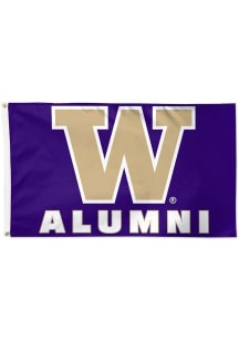 Purple Washington Huskies Alumni Deluxe Silk Screen Grommet Flag