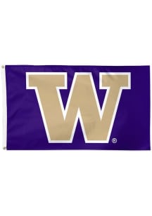 Purple Washington Huskies 3x5 Silk Screen Grommet Flag