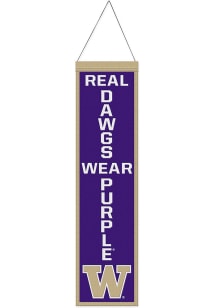 Purple Washington Huskies Slogan Wool Banner