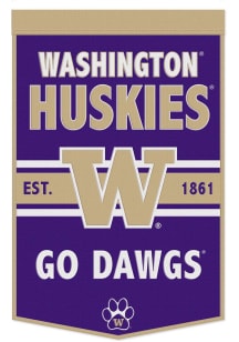 Purple Washington Huskies Wool Banner