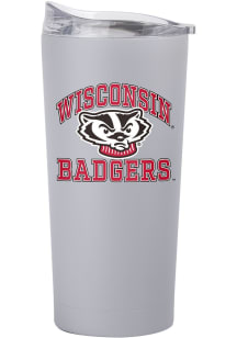 Grey Wisconsin Badgers 20oz Athletic Stainless Steel Tumbler