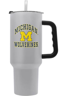 Grey Michigan Wolverines 40oz Athletic Stainless Steel Tumbler