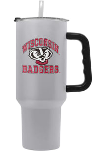 Grey Wisconsin Badgers 40oz Athletic Stainless Steel Tumbler