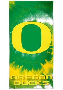 Green Oregon Ducks Tie Dye 30x60 Beach Towel