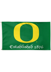 Green Oregon Ducks Established 1876 Deluxe Silk Screen Grommet Flag