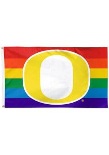 Yellow Oregon Ducks Pride Deluxe Silk Screen Grommet Flag