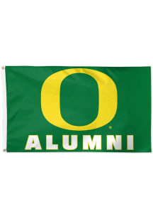 Green Oregon Ducks Alumni Deluxe Silk Screen Grommet Flag