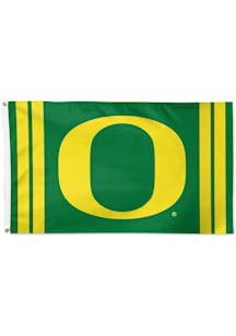 Oregon Ducks Vertical Striped Deluxe Silk Screen Grommet Flag - Green