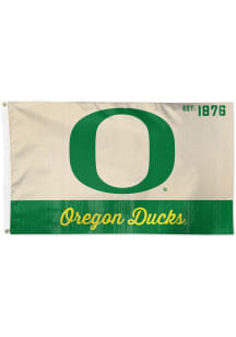 Green Oregon Ducks Vintage Deluxe Silk Screen Grommet Flag