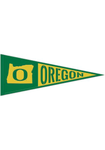 Green Oregon Ducks Retro Wool Pennant