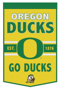 Green Oregon Ducks Established 1876 Wool Banner