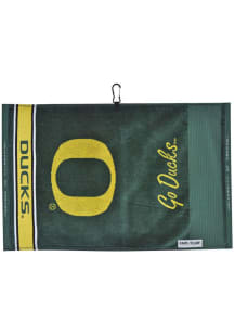 Green Oregon Ducks Jacquard Golf Towel