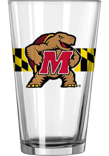 White Maryland Terrapins 16oz Flag Pint Glass