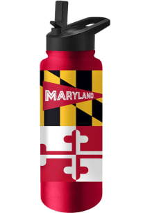 White Maryland Terrapins 34oz Flag Stainless Steel Bottle