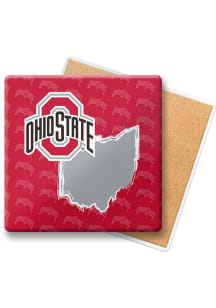 Red Ohio State Buckeyes Gameday Stone Coaster Coaster