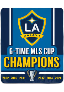 LA Galaxy 2024 MLS Cup Champions Winning Image Fleece Blanket - Blue