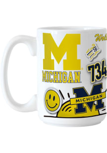 Yellow Michigan Wolverines 15oz Native Mug