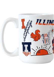 Orange Illinois Fighting Illini 15oz Native Mug