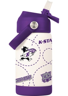Purple K-State Wildcats 12oz Mascot Kids Stainless Steel Bottle
