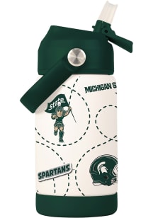 Green Michigan State Spartans 12oz Mascot Kids Stainless Steel Bottle