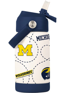 Blue Michigan Wolverines 12oz Mascot Kids Stainless Steel Bottle