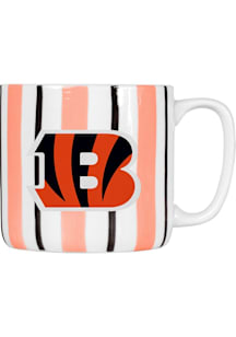 Cincinnati Bengals 16oz Brushstroke Stripe Ceramic Mug - White
