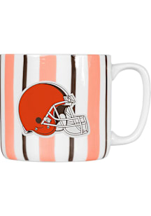 Cleveland Browns 16oz Brushstroke Stripe Ceramic Mug - White