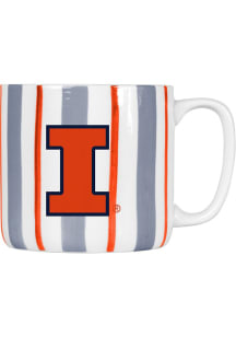 White Illinois Fighting Illini 16oz Brushstroke Stripe Ceramic Mug