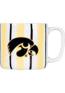 Iowa Hawkeyes 16oz Brushstroke Stripe Ceramic Mug - White