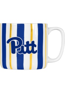 White Pitt Panthers 16oz Brushstroke Stripe Ceramic Mug