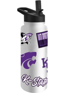 White K-State Wildcats 34oz Dream Weave Stainless Steel Bottle