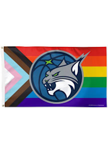Minnesota Lynx Pride Deluxe Silk Screen Grommet Flag - Blue