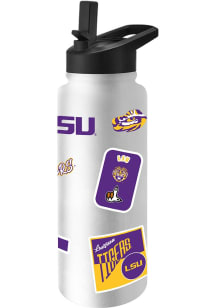 LSU Tigers 34oz Dream Weave Stainless Steel Bottle - White