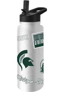White Michigan State Spartans 34oz Dream Weave Stainless Steel Bottle