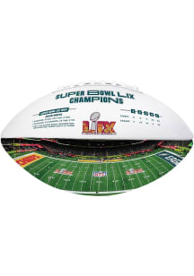 Philadelphia Eagles Logo Brands 2024 Super Bowl Champions Debossed Autograph Football