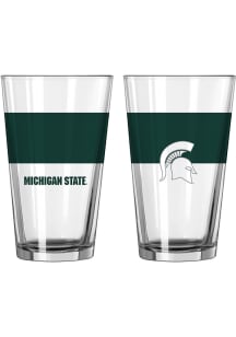 Green Michigan State Spartans Colorblock Pint Glass