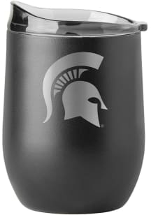 Black Michigan State Spartans 16oz Powder Coat Stainless Steel Stemless