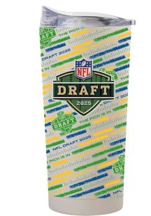 Logo Brands Green Bay Packers 2025 NFL Draft 20oz Powder Coat Stainless Steel Tumbler - White