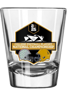 White Ohio State Buckeyes National Championship H2H vs Notre Dame 2025 2oz Shot Glass